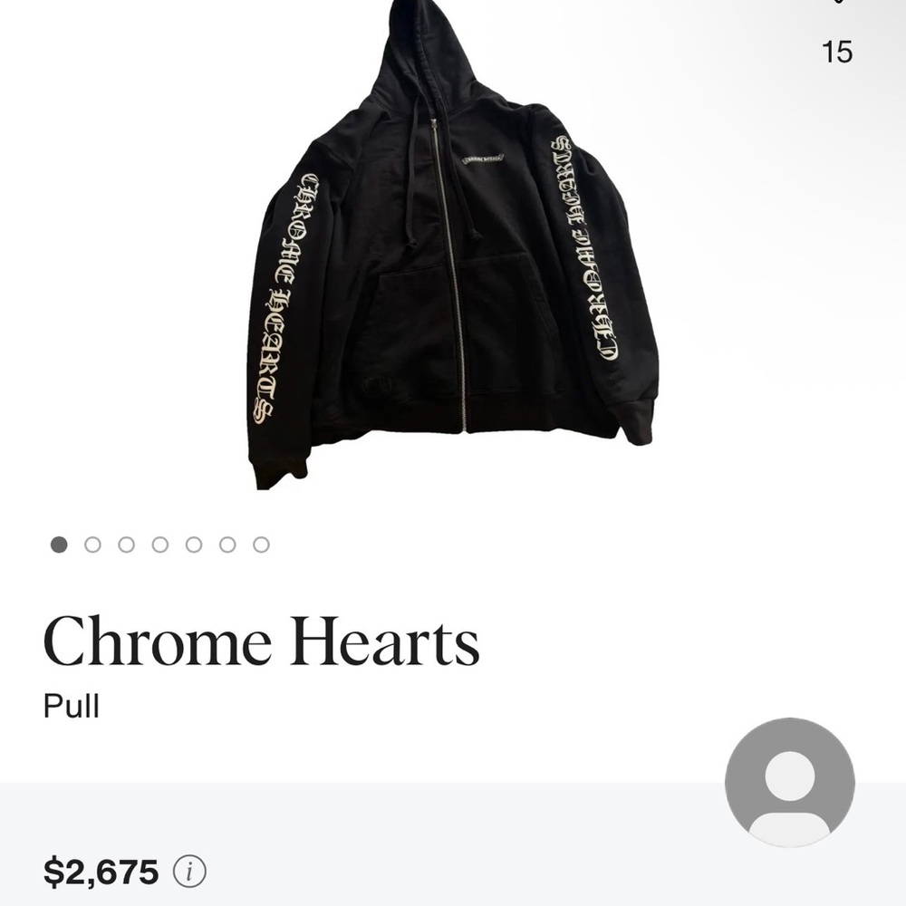Chrome Hearts-SCROLL LOGO ZIP UP HOODIE
"BLACK" - Picture 14 of 15
